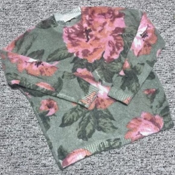 Sezane Wool Floral Sweater - Picture 1 of 4